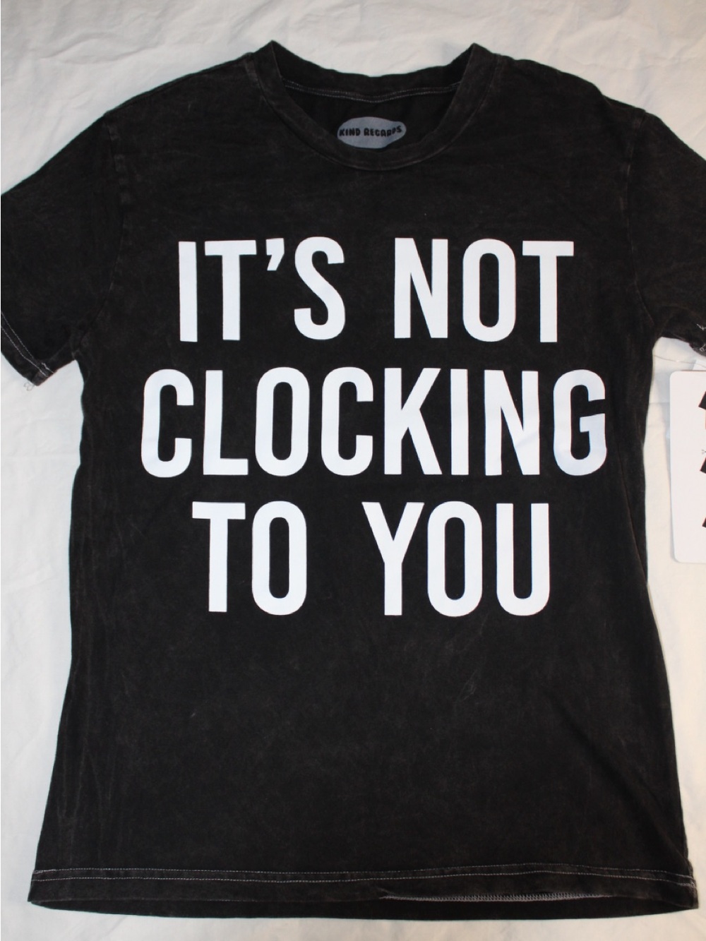 Men's Black Graphic Tee - "It's Not Clocking To You"
